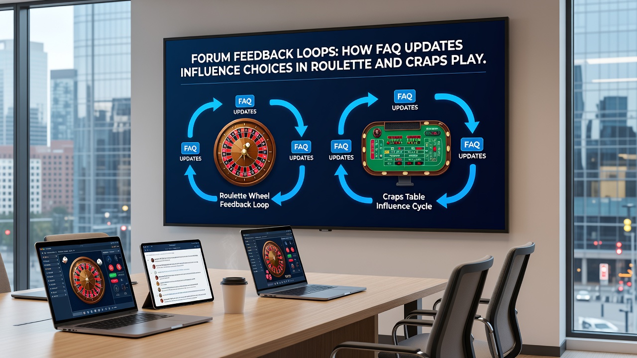 Craps table layout diagram alongside forum post examples discussing updated betting recommendations