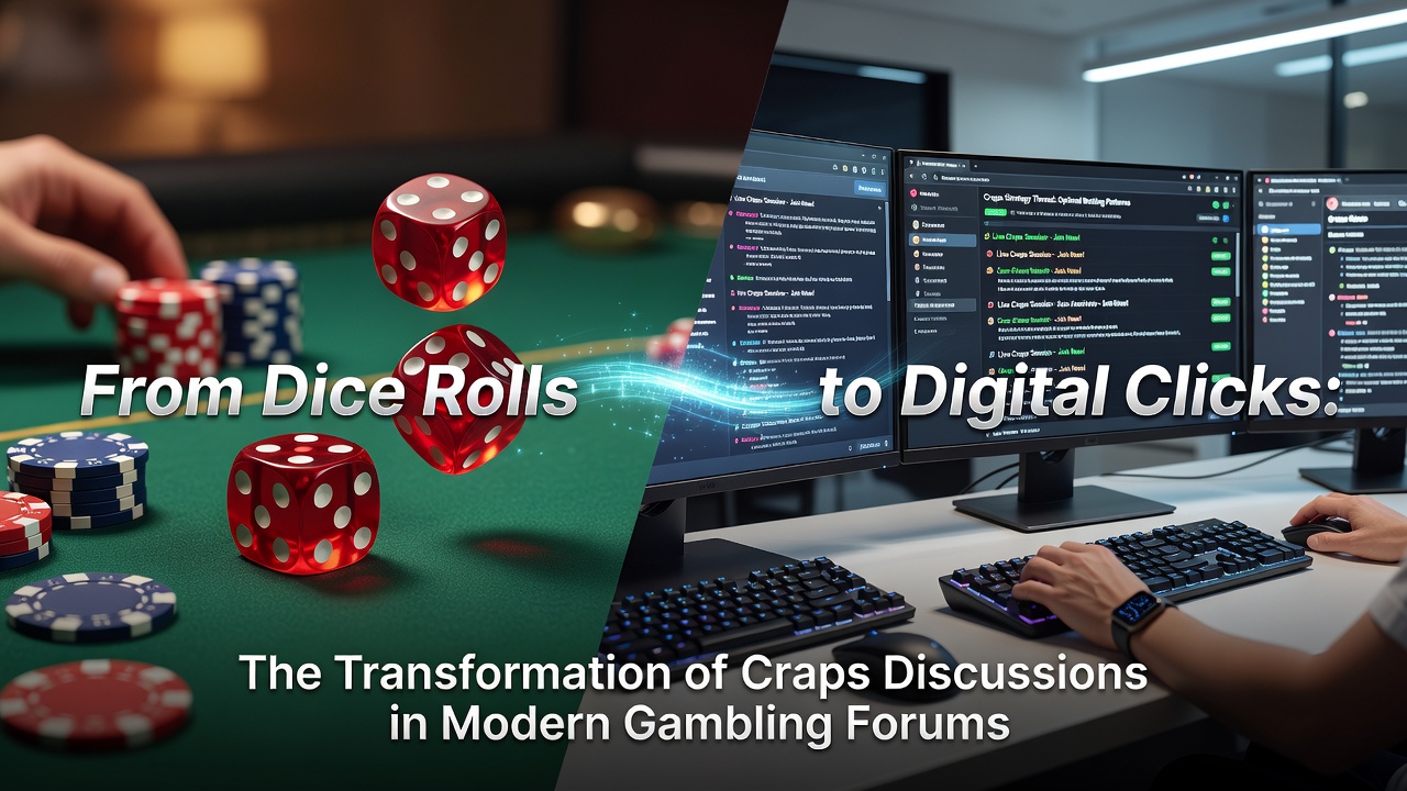 Users engaging in online forum threads about craps strategies with multiple devices visible