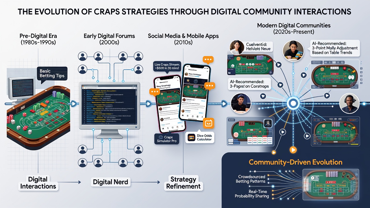 Craps table simulation software displayed on multiple devices during a virtual community analysis session